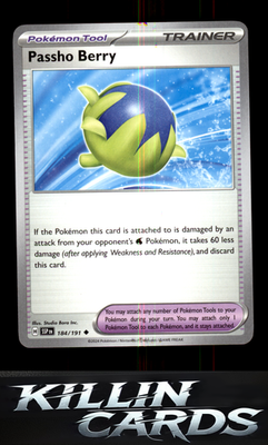 Passho Berry 184/191 Pokemon Uncommon SV08: Surging Sparks Card NM