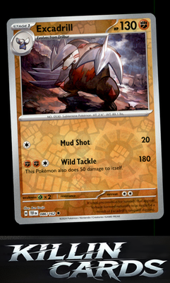 Reverse Holofoil Excadrill - 086/162 086/162 Pokemon Uncommon SV05: Temporal For