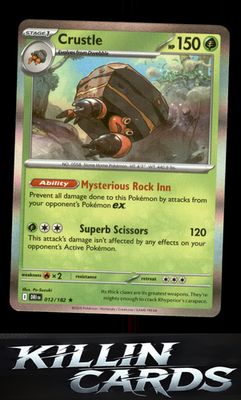 Crustle - 012/182 012/182 Pokemon Rare SV10: Destined Rivals Card NM