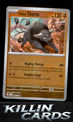 Reverse Holofoil Paldean Tauros 048/094 Pokemon Uncommon ME02: Phantasmal Flames