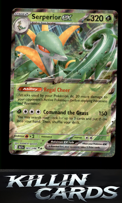 Serperior ex 003/086 Pokemon Double Rare SV: Black Bolt Card NM