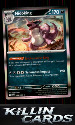 Nidoking - 034/165 034/165 Pokemon Rare SV: Scarlet & Violet 151 Card NM