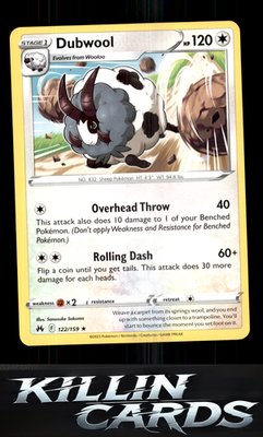Dubwool 122/159 Pokemon Rare SWSH: Crown Zenith Card NM