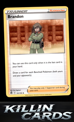 Brandon 151/195 Pokemon Uncommon SWSH12: Silver Tempest Card NM