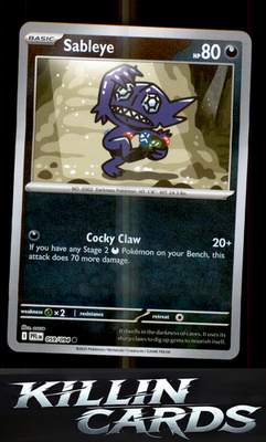 Reverse Holofoil Sableye 059/094 Pokemon Common ME02: Phantasmal Flames Card NM