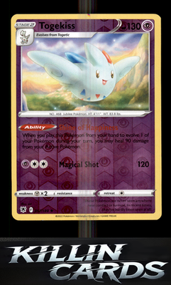 Reverse Holofoil Togekiss 057/189 Pokemon Holo Rare SWSH10: Astral Radiance Card