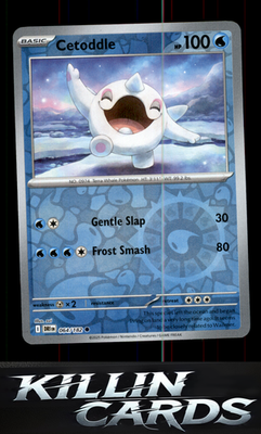 Reverse Holofoil Cetoddle 064/182 Pokemon Common SV10: Destined Rivals Card NM