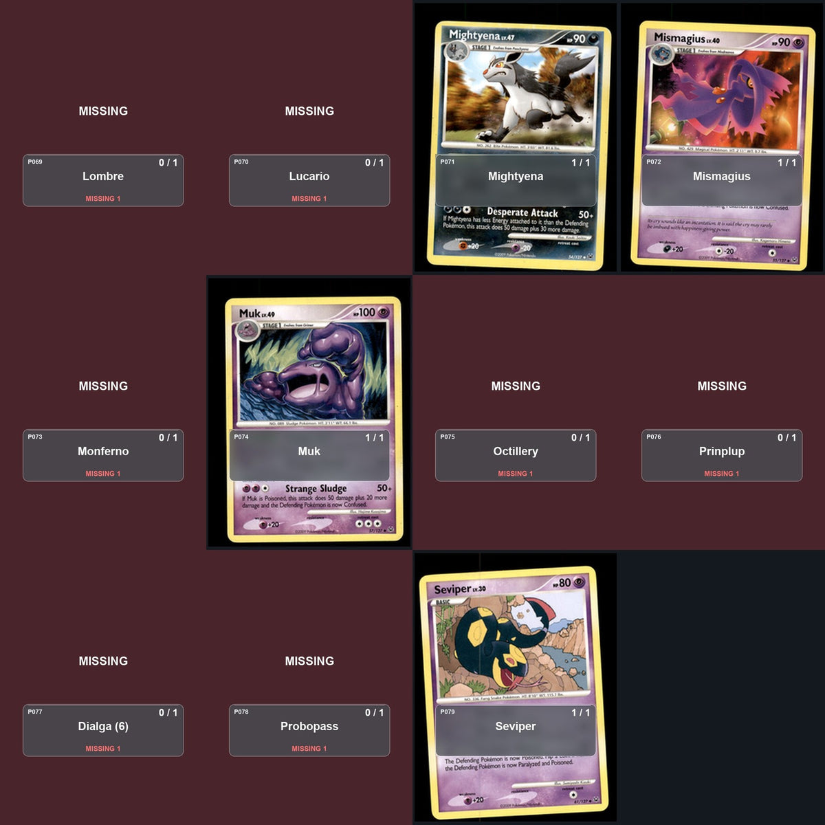 Pokemon TCG Platinum C/UC/R Standard Set 36 Cards