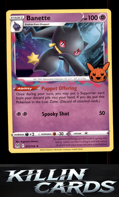 Banette 073/196 Pokemon Rare SWSH11: Lost Origin Card NM