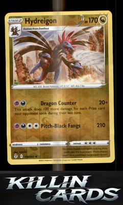 Reverse Holofoil Hydreigon 115/203 Pokemon Holo Rare SWSH07: Evolving Skies Card