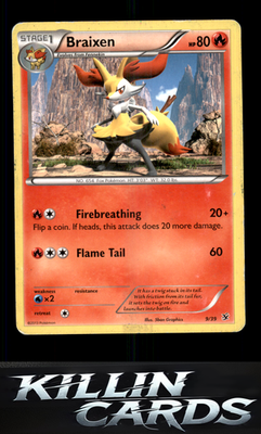 Braixen 9/39 Pokemon Common Kalos Starter Set Card LP
