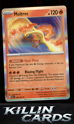 Moltres 146/165 Pokemon Rare SV: Scarlet & Violet 151 Card NM