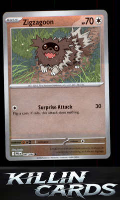 Reverse Holofoil Zigzagoon 081/094 Pokemon Common ME02: Phantasmal Flames Card N