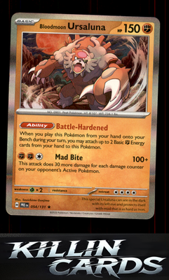 Bloodmoon Ursaluna 054/131 Pokemon Rare SV: Prismatic Evolutions Card NM