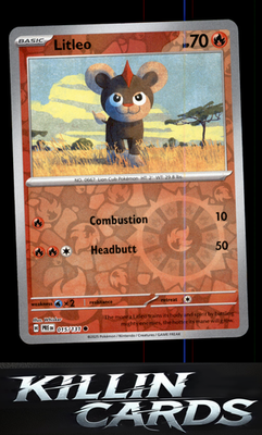 Reverse Holofoil Litleo 015/131 Pokemon Common SV: Prismatic Evolutions Card NM