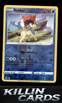 Reverse Holofoil Keldeo 046/195 Pokemon Rare SWSH12: Silver Tempest Card NM