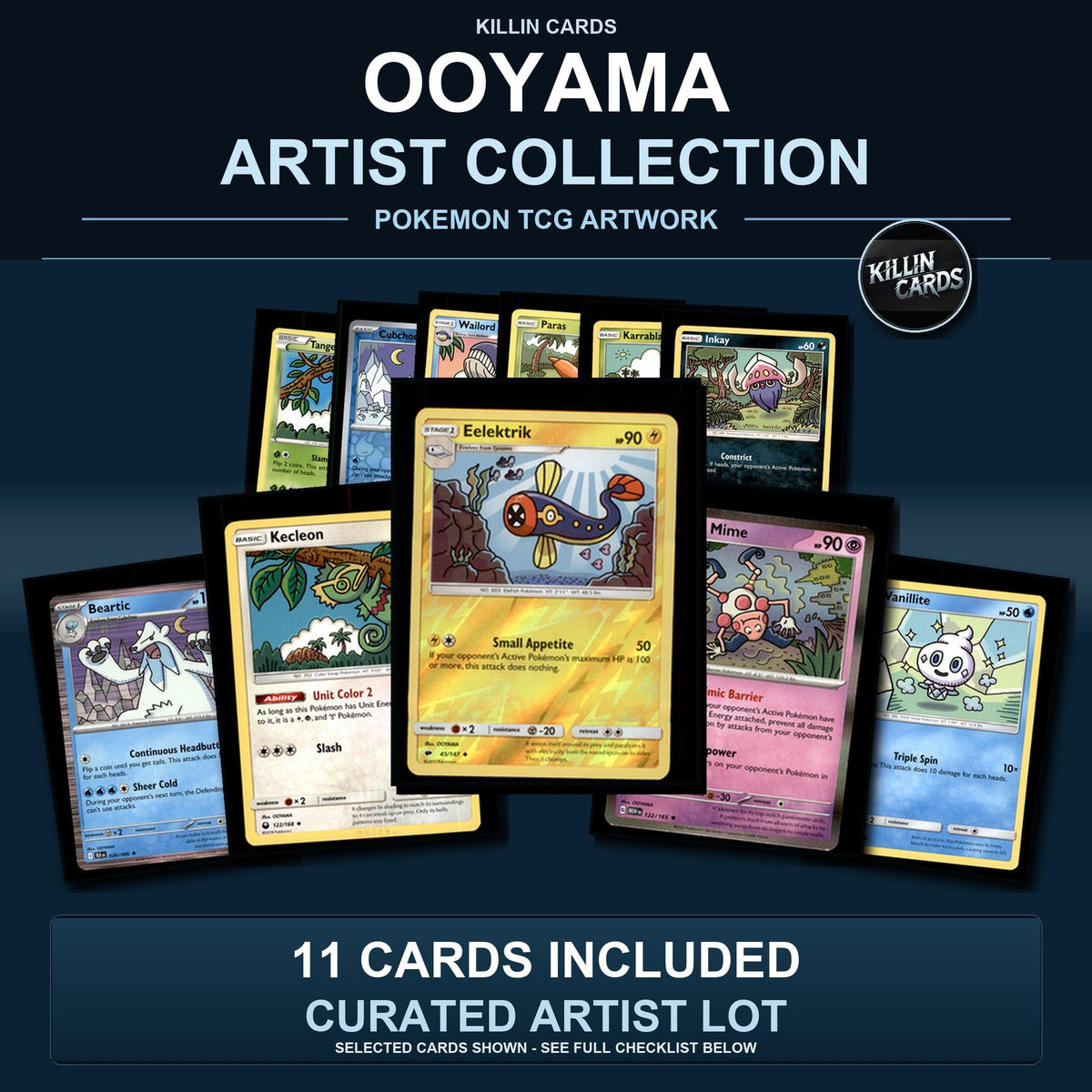 Pokemon TCG OOYAMA Artist Collection 11 Cards Lot