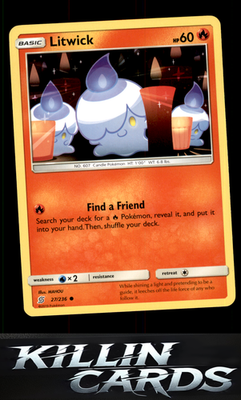 Litwick (27) 27/236 Pokemon Common SM - Unified Minds Card NM