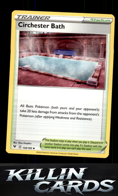 Circhester Bath 150/185 Pokemon Uncommon SWSH04: Vivid Voltage Card NM