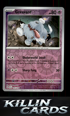 Reverse Holofoil Greavard - 105/198 105/198 Pokemon Common SV01: Scarlet & Viole