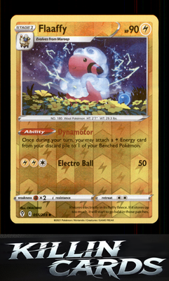 Reverse Holofoil Flaaffy 055/203 Pokemon Uncommon SWSH07: Evolving Skies Card NM