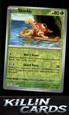 Reverse Holofoil Shuckle 005/197 Pokemon Common SV03: Obsidian Flames Card NM