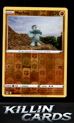 Reverse Holofoil Machop 086/196 Pokemon Common SWSH11: Lost Origin Card NM