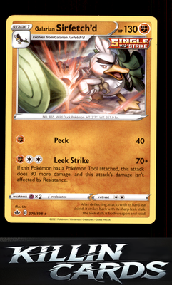Galarian Sirfetch'd 079/198 Pokemon Rare SWSH06: Chilling Reign Card NM