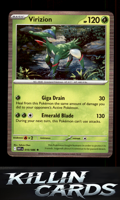 Virizion 010/086 Pokemon Rare SV: White Flare Card NM