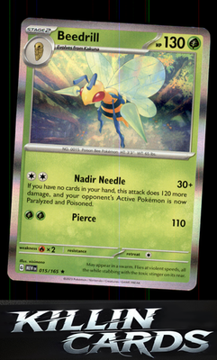 Beedrill 015/165 Pokemon Rare SV: Scarlet & Violet 151 Card NM