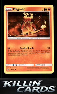 Magmar 21/236 Pokemon Common SM - Unified Minds Card NM