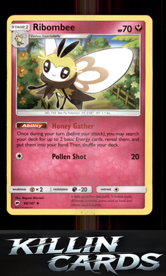 Ribombee 96/147 Pokemon Uncommon SM - Burning Shadows Card NM