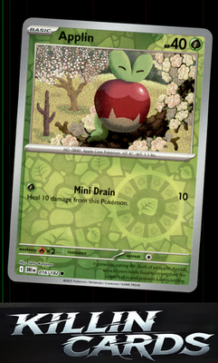 Reverse Holofoil Applin 016/182 Pokemon Common SV10: Destined Rivals Card NM