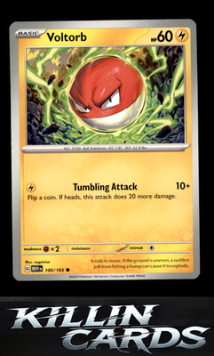 Voltorb 100/165 Pokemon Common SV: Scarlet & Violet 151 Card NM