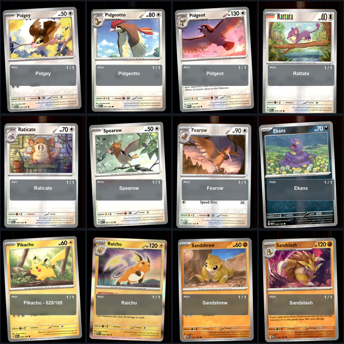 Pokemon TCG SV: Scarlet & Violet 151 C/UC/R Standard Set 147 Cards
