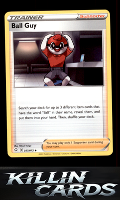 Ball Guy 057/072 Pokemon Uncommon Shining Fates Card NM