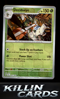 Reverse Holofoil Decidueye 005/064 Pokemon Uncommon SV: Shrouded Fable Card NM