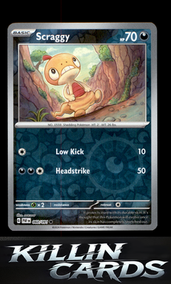 Reverse Holofoil Scraggy 060/091 Pokemon Common SV: Paldean Fates Card NM