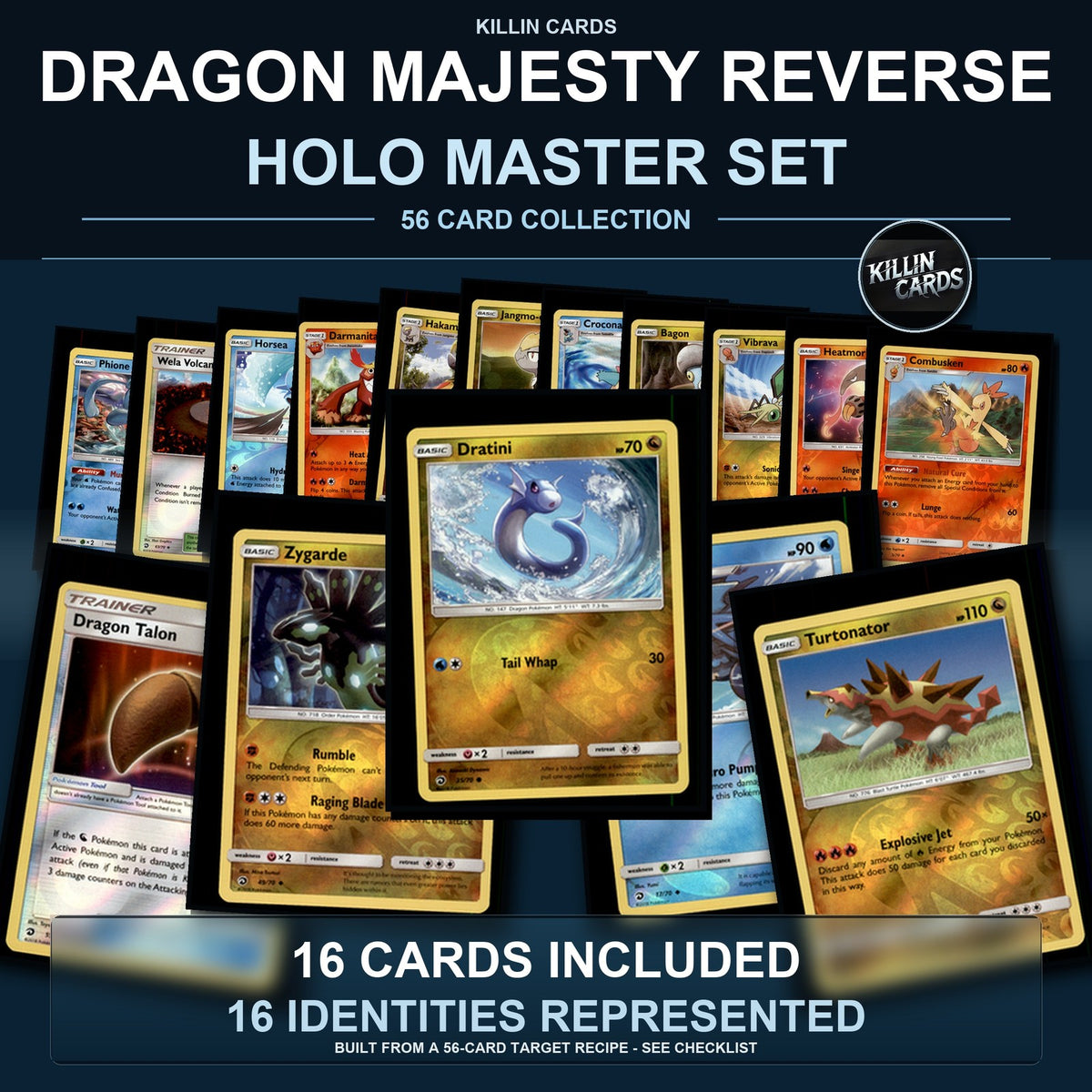 Pokemon TCG Dragon Majesty Reverse Holo Master Set 16 Reverse Holo Card