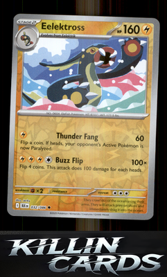 Reverse Holofoil Eelektross 032/086 Pokemon Uncommon SV: Black Bolt Card NM