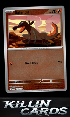 Reverse Holofoil Salandit 015/088 Pokemon Common ME03: Perfect Order Card NM