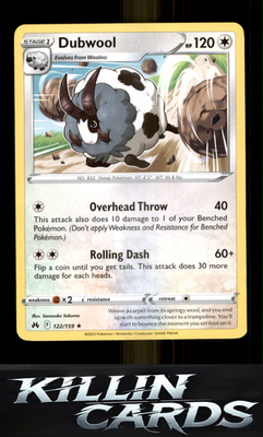 Dubwool 122/159 Pokemon Rare SWSH: Crown Zenith Card NM