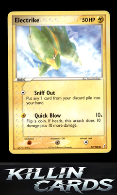 Electrike 52/100 Pokemon Common Crystal Guardians Card LP