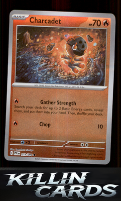 Reverse Holofoil Charcadet 019/094 Pokemon Common ME02: Phantasmal Flames Card N
