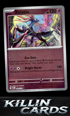 Reverse Holofoil Xerneas 064/132 Pokemon Rare ME01: Mega Evolution Card NM