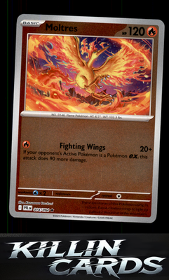 Reverse Holofoil Moltres 014/094 Pokemon Rare ME02: Phantasmal Flames Card NM
