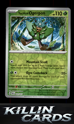 Reverse Holofoil Teal Mask Ogerpon 024/167 Pokemon Rare SV06: Twilight Masquerad