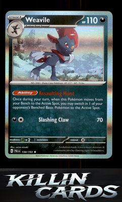 Weavile 134/193 Pokemon Rare SV02: Paldea Evolved Card NM