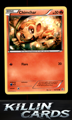 Chimchar 15/135 Pokemon Common Plasma Storm Card LP
