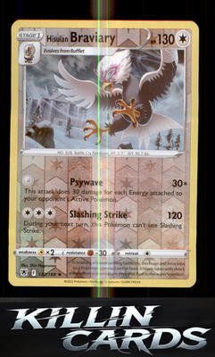 Reverse Holofoil Hisuian Braviary 132/189 Pokemon Rare SWSH10: Astral Radiance C